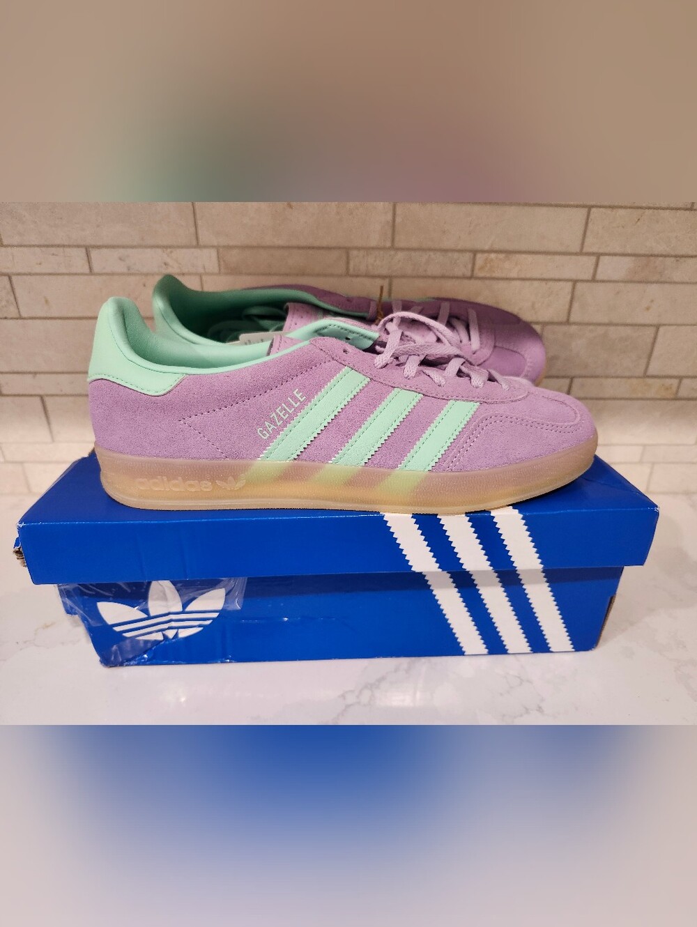 adidas Gazelle Sneakers Plum/Green Women's Size 8.5